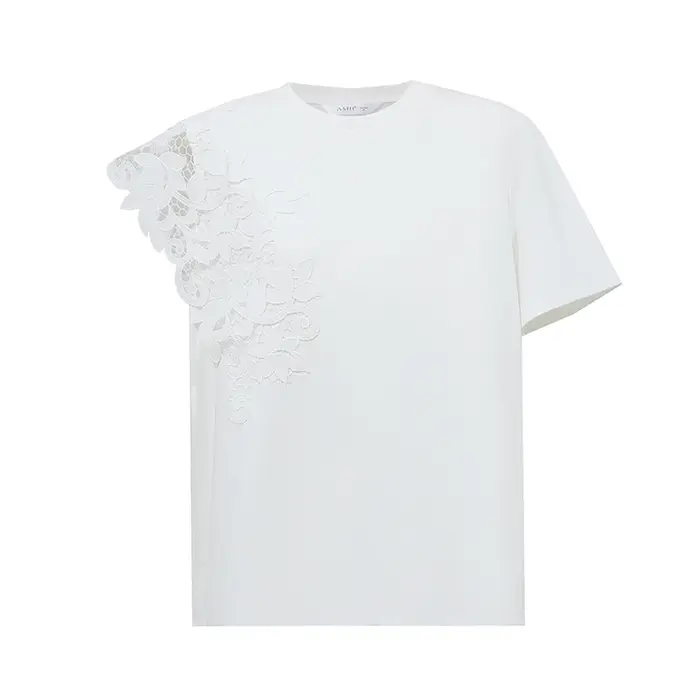 T-shirt Amii pour femme – Nouveauté été 2026 – Hauts à col rond en coton anti-humidité