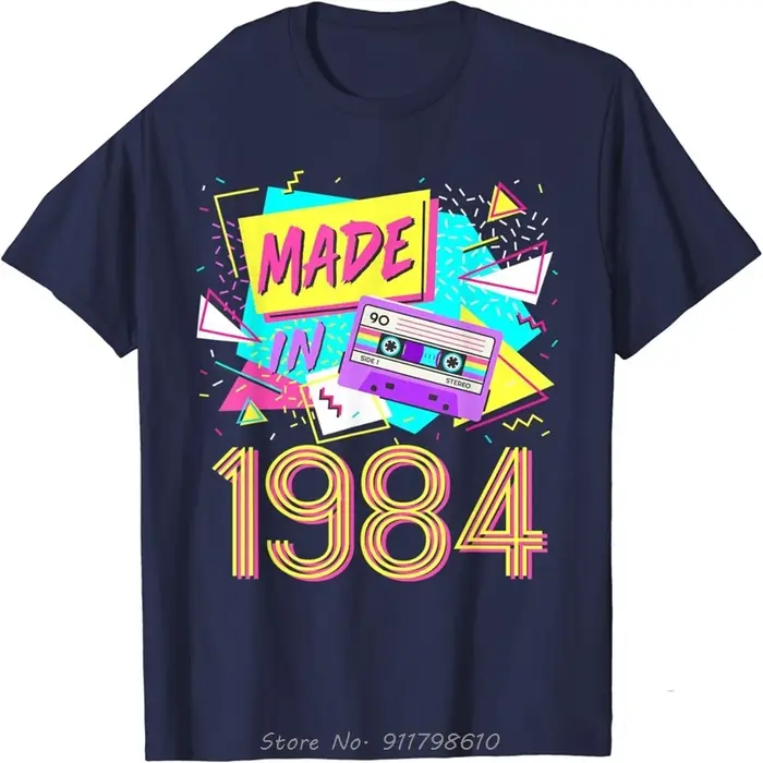 T-Shirt Rétro Vintage en Pur Coton pour Homme