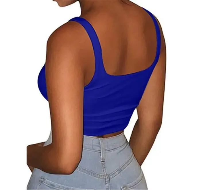 Débardeur GlaCrop Y-Summer pour Femme, Couleur Unie, Blanc, Rouge, Sangle de dehors Précieux