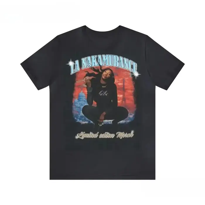 T-shirt rétro doux et polyvalent à motif décontracté de créateur Aya Nakamura