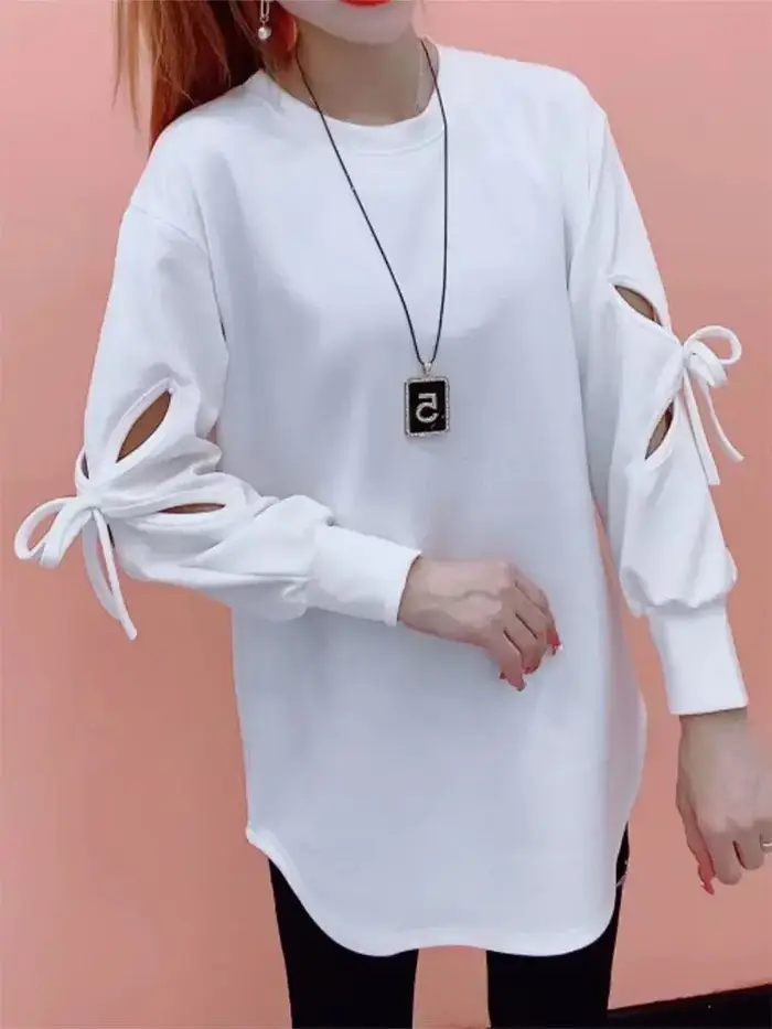 Femme T-shirt mode coréenne vêtements haut élégant printemps