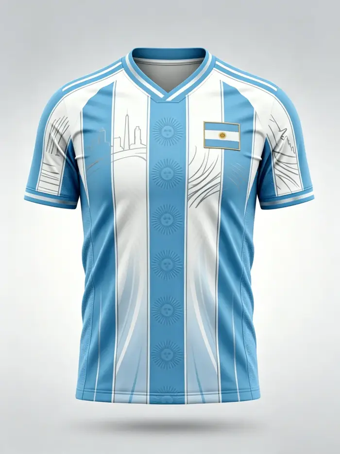 Nouveau T-shirt Homme Argentine 2026 – Idéal pour le Quotidien et l'Entraînement – Tendance