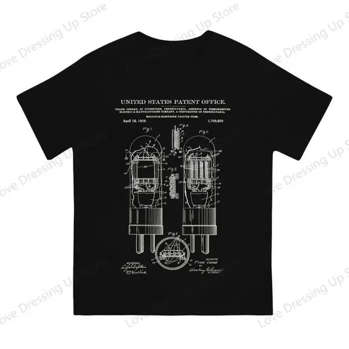 T-shirt en coton avec tube sous vide électronique pour homme