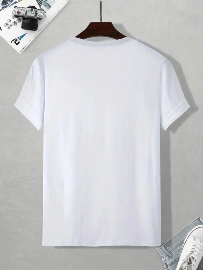 T-shirt imprimé Nwo pour hommes, T-shirt décontracté à manches courtes et col ras du cou, vêtements d'été pour hommes pour l'extérieur