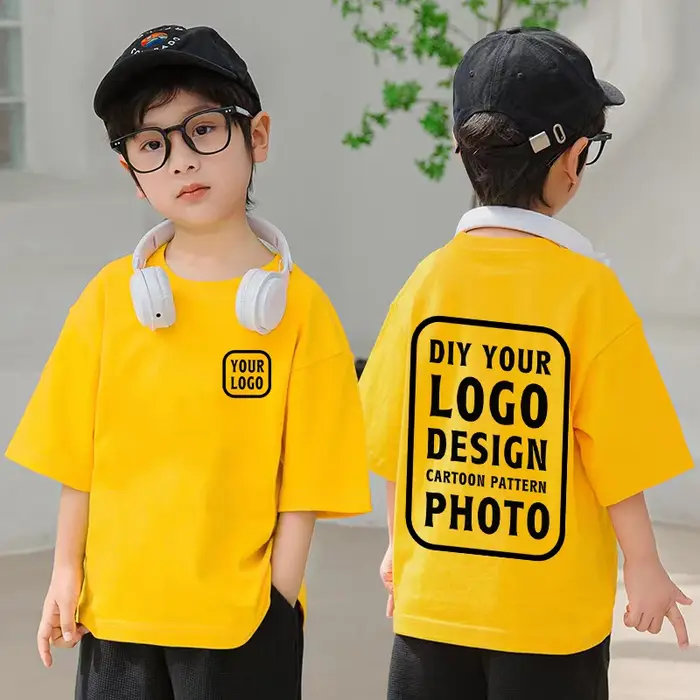 T-shirt à manches courtes en coton confortable pour garçon et fille
