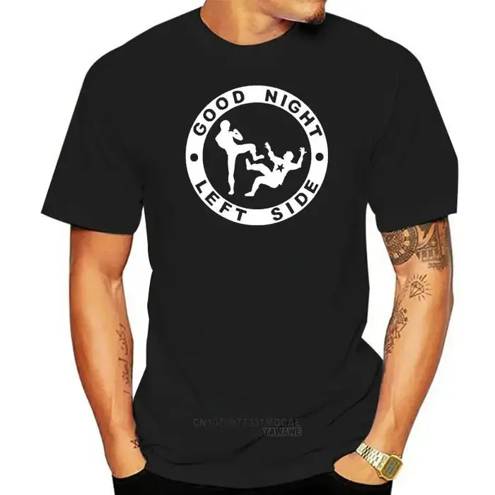 Bonne nuit côté gauche t-shirt nouveauté drôle graphique