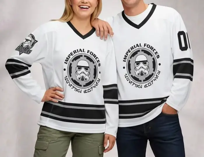 Maillot de hockey Darth Vader Dark Side Fan Gear Fashion Retro T-shirt à manches longues respirant pour hommes et femmes