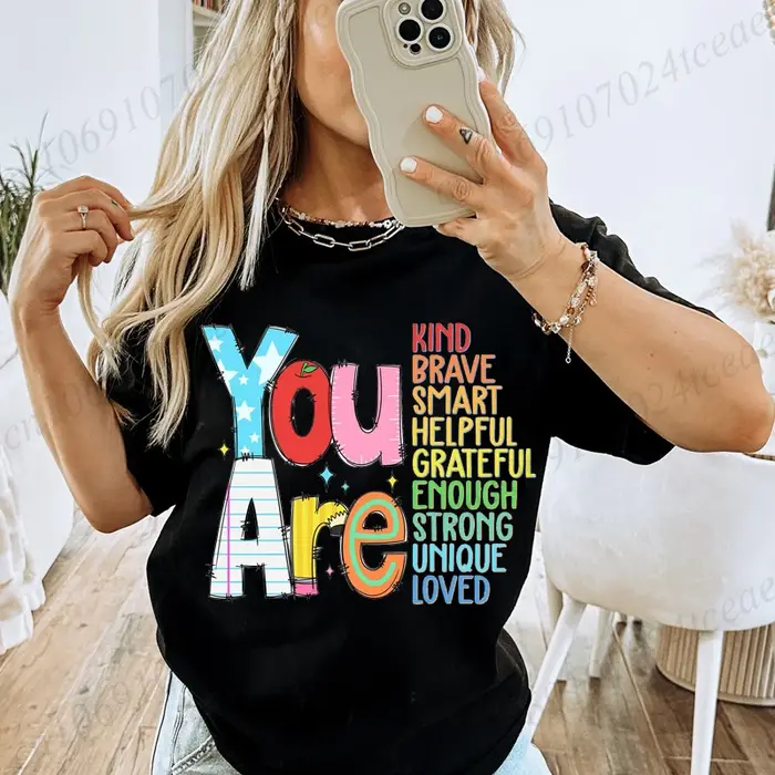 Vous êtes sortes chemises pour femmes retour à l'école T-shirts mode décontracté enseignant appréciation t-shirt