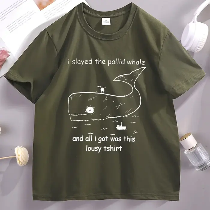 Limbus Company Whale T-shirt imprimé à manches courtes pour hommes et femmes