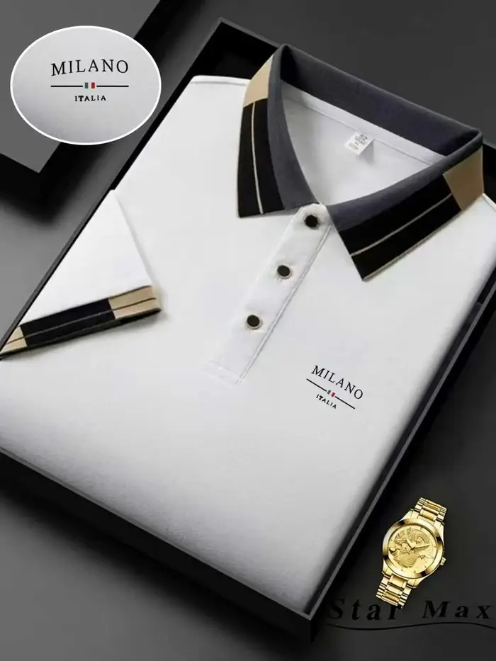 Polo homme luxe à manches courtes avec broderie cheval