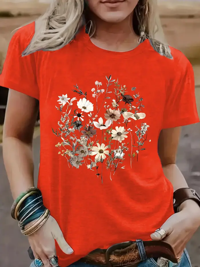 T-Shirt à col rond pour femmes