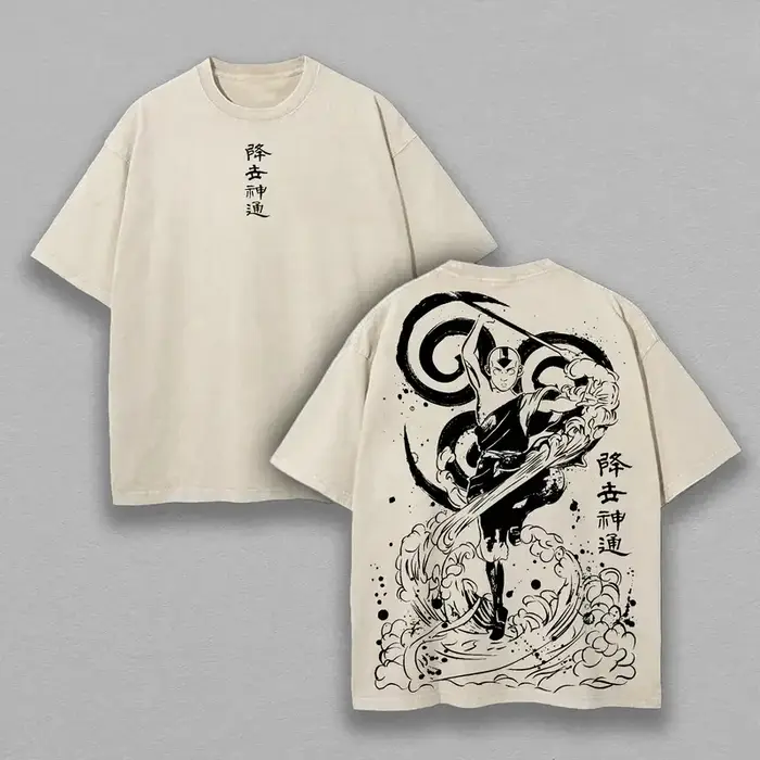 T-shirt imprimé Aang Avatar The Last Airbender, vêtements Anime pour hommes et femmes, t-shirts déco