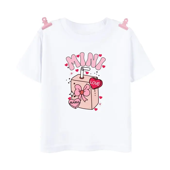 T-shirt imprimé Mama Mini Coffee Milk pour filles