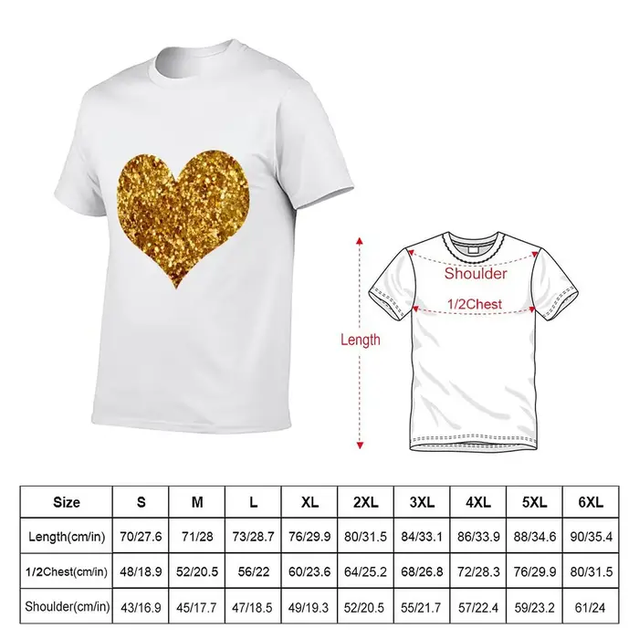 T-shirt homme en coton avec motif paillettes dorées