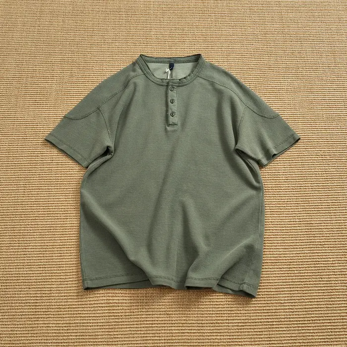 T-shirt Henley épais pour homme