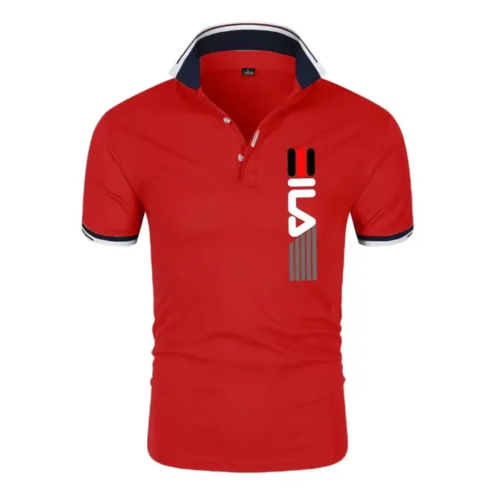 Nouveau Polo Homme Été 2026 à Revers Anti-boulochage Imprimé Manches Courtes Décontracté Chic Coupe Slim pour Hommes