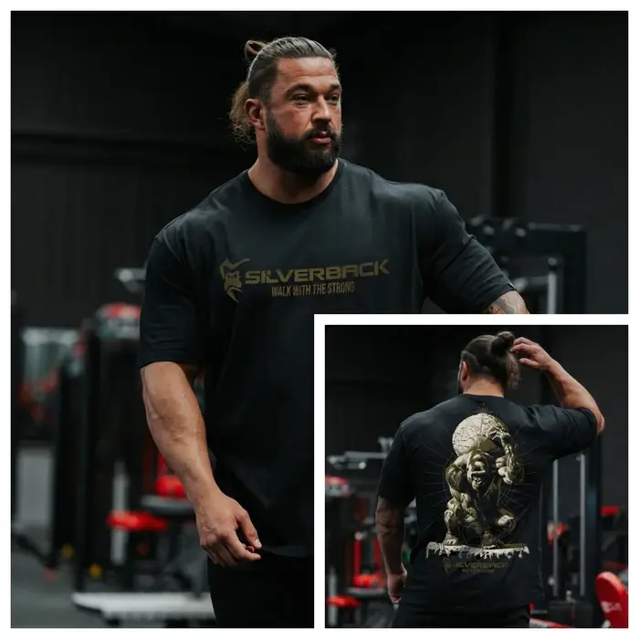 T-shirt GYM à imprimé gorille Atlas - Silverback Gymwear