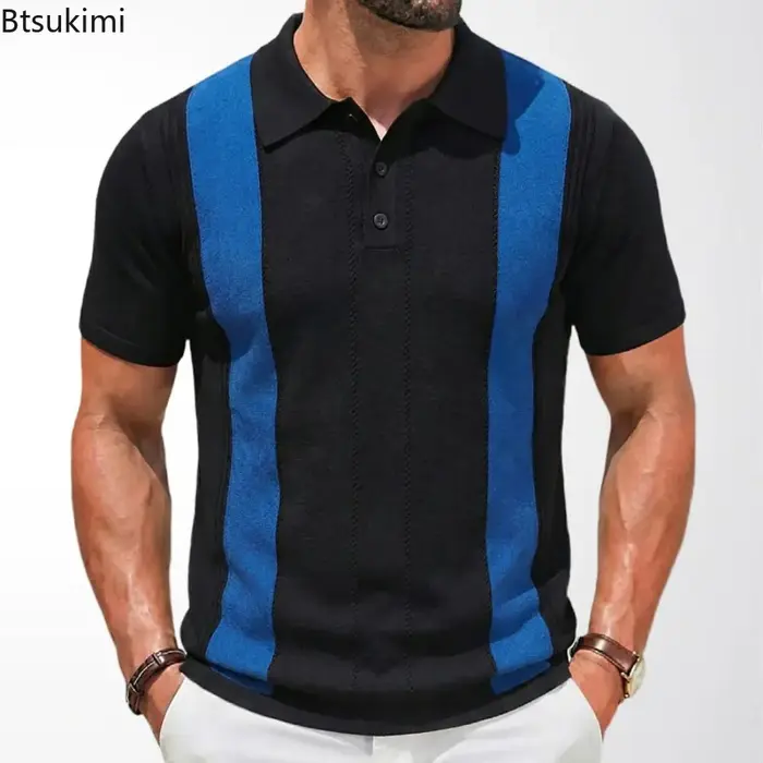 Polo Vintage rayé pour hommes