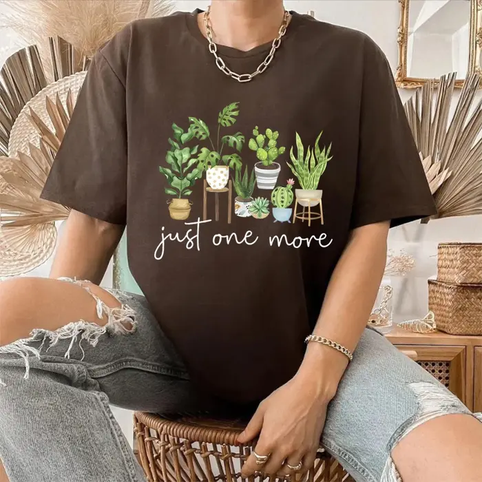 Juste un plus t-shirt plante dame t-shirt plante folle femmes chemises jardinage t-shirt femmes manc