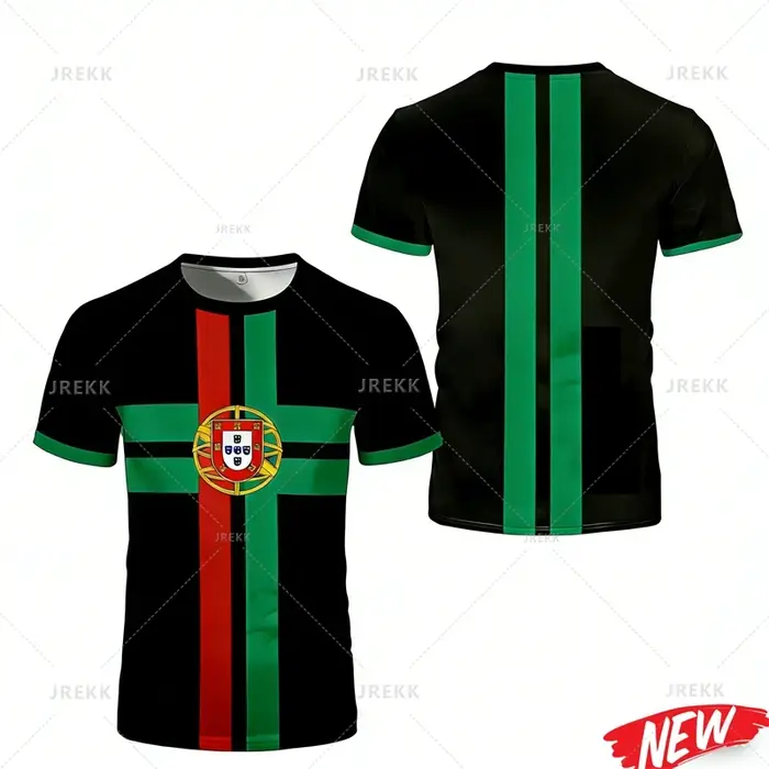 T-shirt pour homme avec motif du drapeau du Portugal