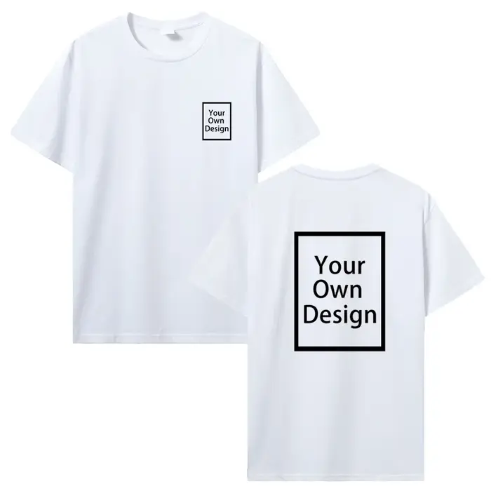 Coton personnalisé impression personnalisée à manches courtes T-shirt été hauts t-shirts bricolage votre Photo ou Logo