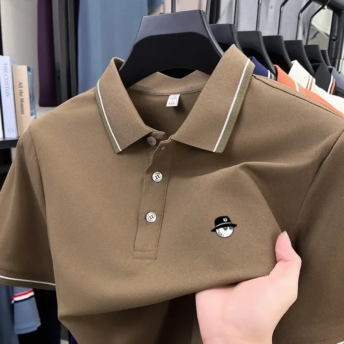 Polo imprimé de luxe pour homme – T-shirt décontracté à manches courtes