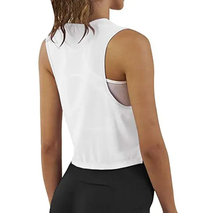 T-shirt de yoga en coton à manches courtes pour femmes