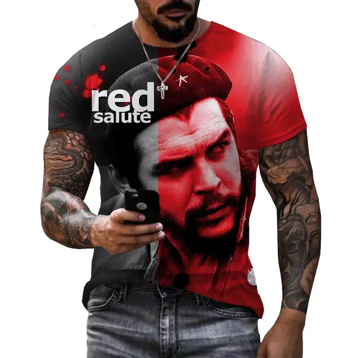 T-shirt graphique 3D Che Guevara pour homme