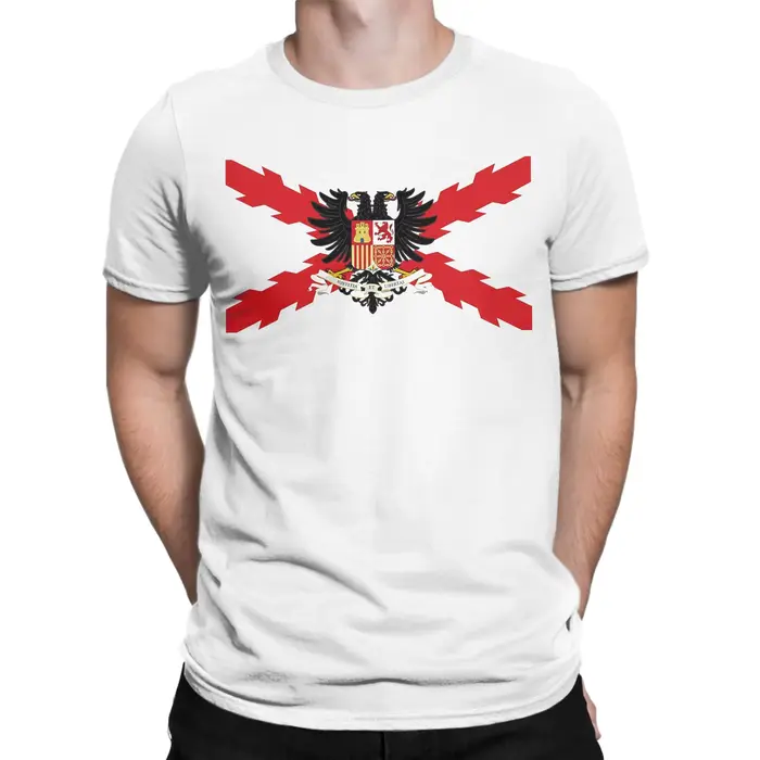 T-shirt en coton à col rond avec croix de Bourgogne espagnole