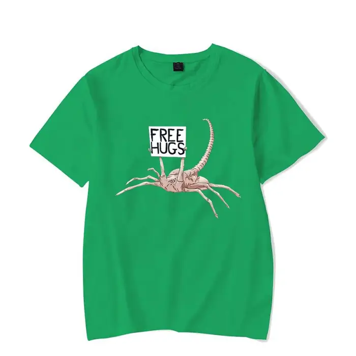 Câlins gratuits drôle Facehugger Aliens T-Shirt Harajuku