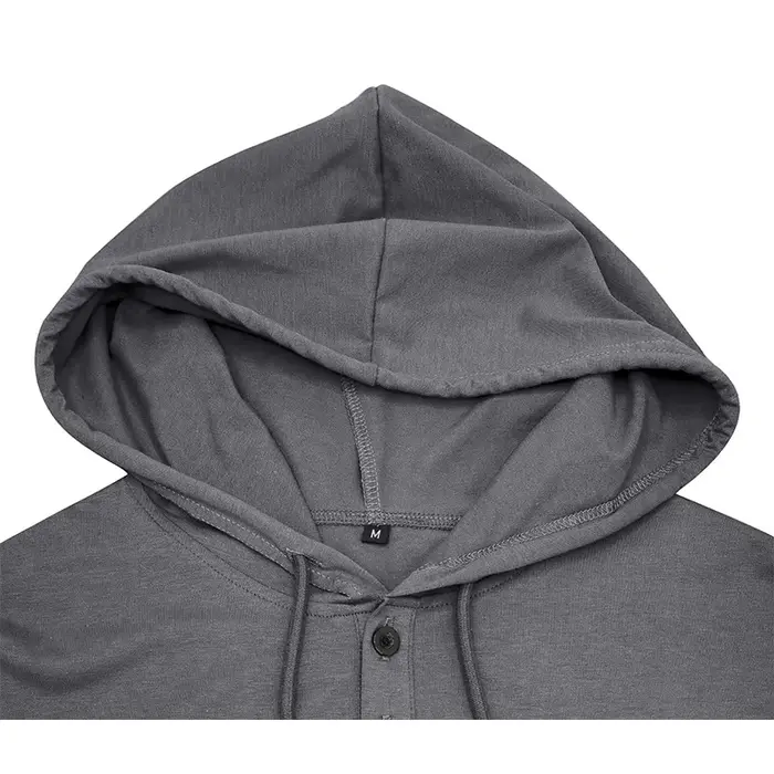 T-shirts à manches courtes pour hommes pour le sport et le fitness chemise Henley de style américain haut à capuche