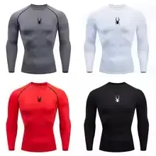 T-shirt de fitness à manches longues pour hommes