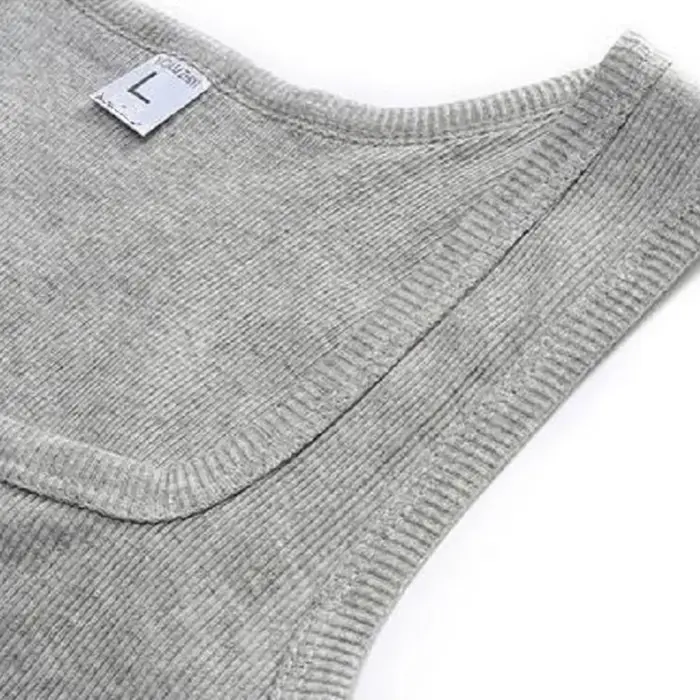 Offre spéciale été hommes vêtements femmes basique élastique débardeur pur coton sans manches