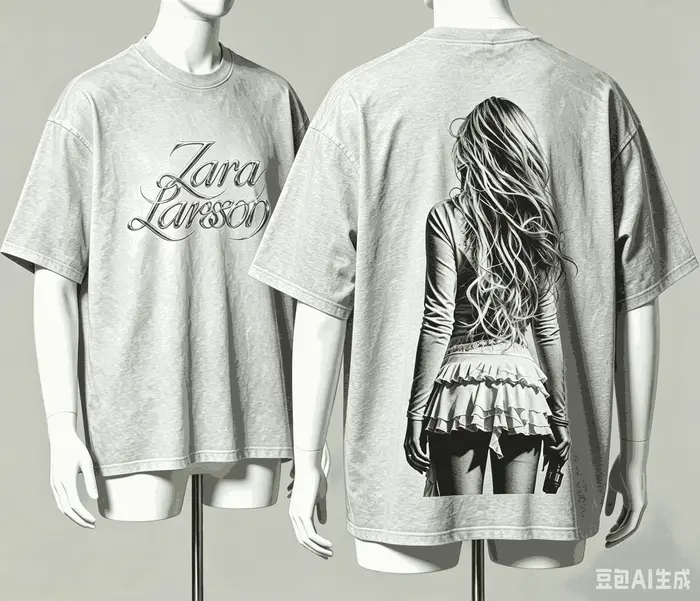 Zara Larsson pour Fan Gift T-shirt Homme Femme Harajuku Oversize Unisexe Manches Courtes Streetwear Haute Qualité Couples Classique Doux