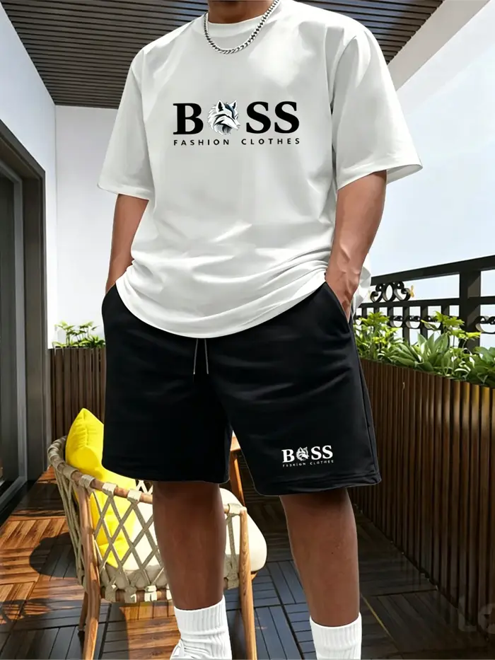 Ensemble sportif deux pièces pour homme : T-shirt à manches courtes et short – Tenue de sport pour la course et le fitness – Promotion estivale – Nouveauté très demandée