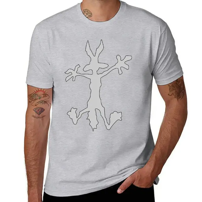 T-shirt à trous de coyote pour hommes