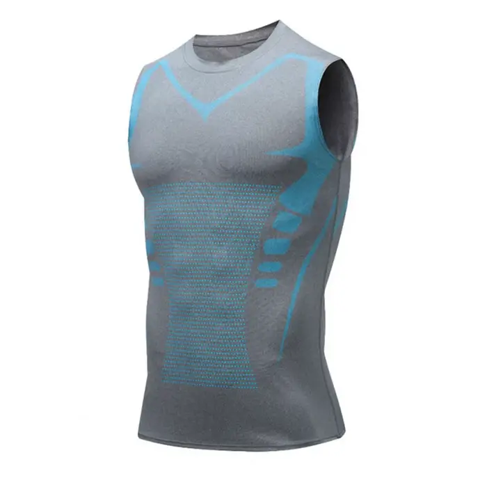 Débardeur de compression athlétique sans manches pour homme, gaine amincissante, respirant et anti-h
