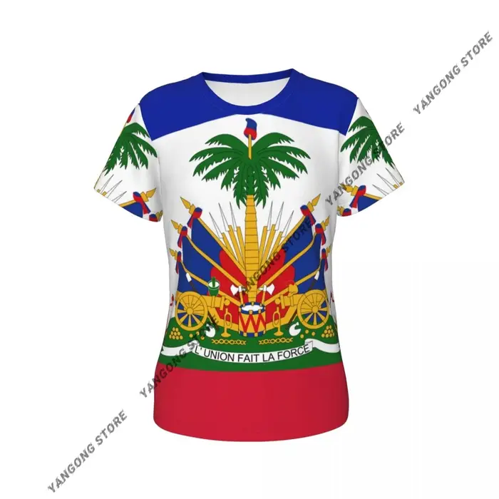 T-shirt femme drapeau d'haïti
