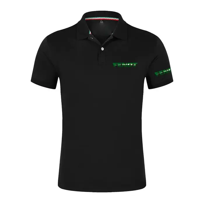 Nouveau polo à manches courtes pour hommes, imprimé avec le logo du tracteur FENDT, couleur unie, su