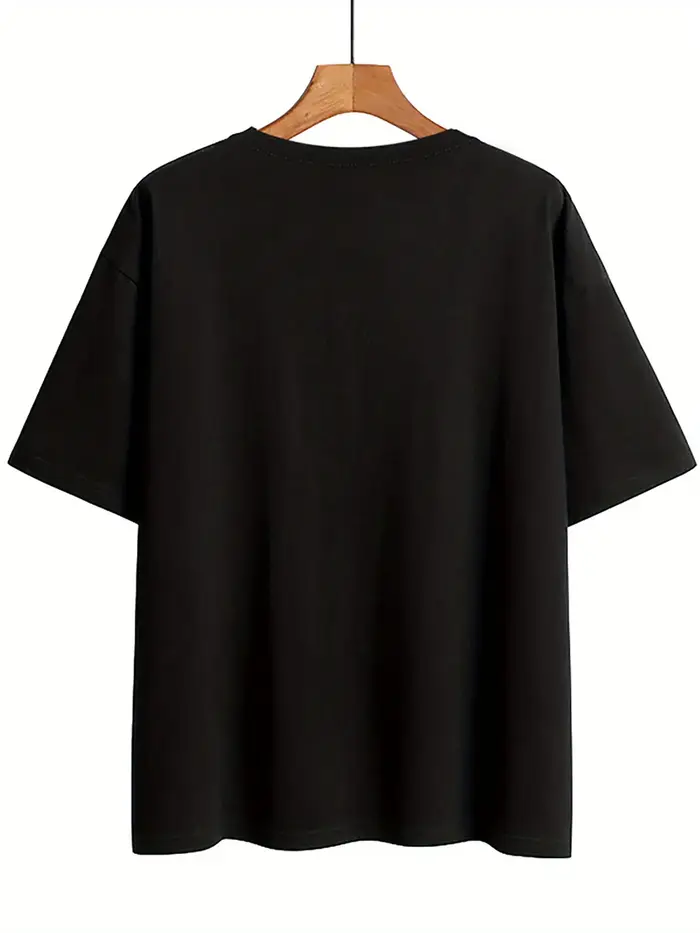 T-shirt imprimé citron, haut décontracté à manches courtes et col rond pour l'été et le printemps, vêtements pour femmes