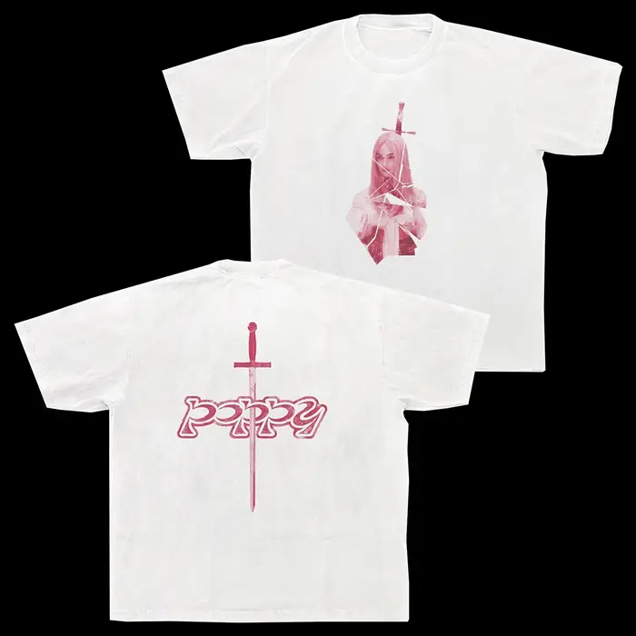 T-shirt en coton unisexe avec motif de chanteuse américaine Poppy 2026