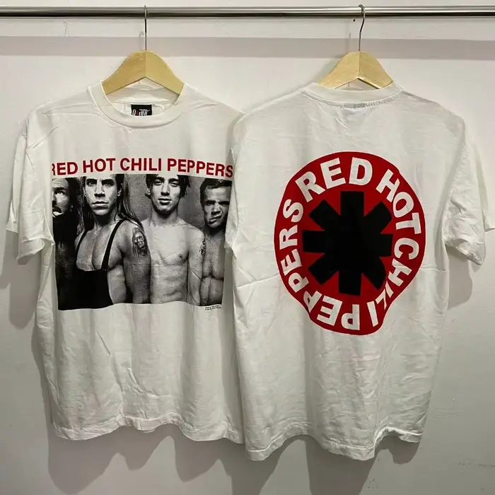 T-shirt imprimé Red Hot Chili Perppers pour hommes et femmes, Streetwear oversize, motif graphique d