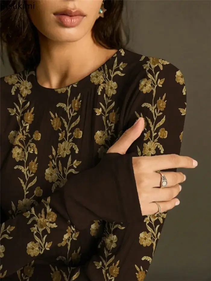T-shirt moulant à manches longues pour femme