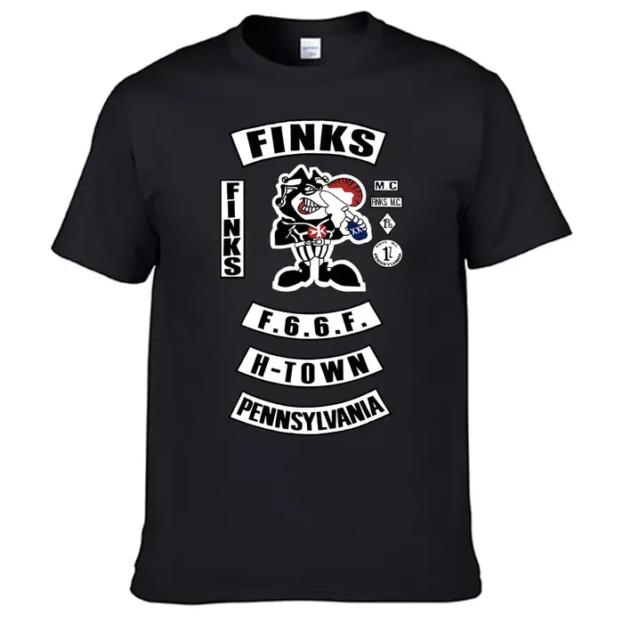 T-shirt Hurcycles Club The Finks Mc pour homme, chemise 100% coton, N01