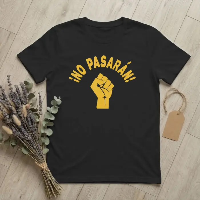 T-shirts amusants No Pasaran Antifascista Resist 2026 pour hommes