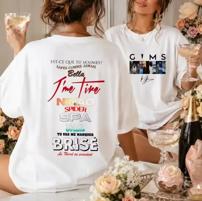 T-shirt graphique de la tournée musicale 2026 du rappeur Maître Gims