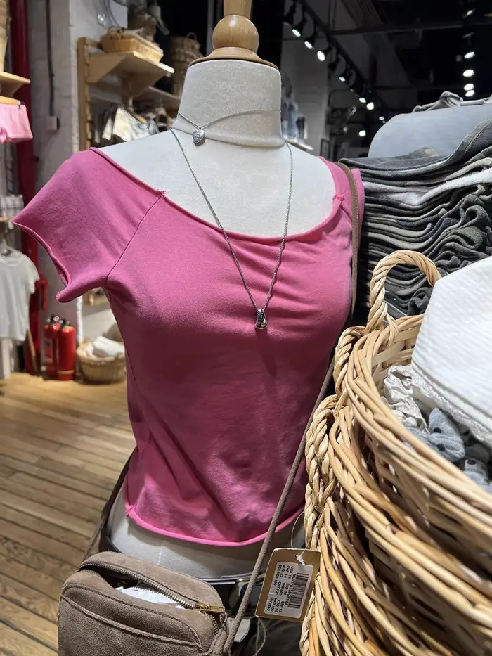 Nouveau Crop Top Femme en Coton