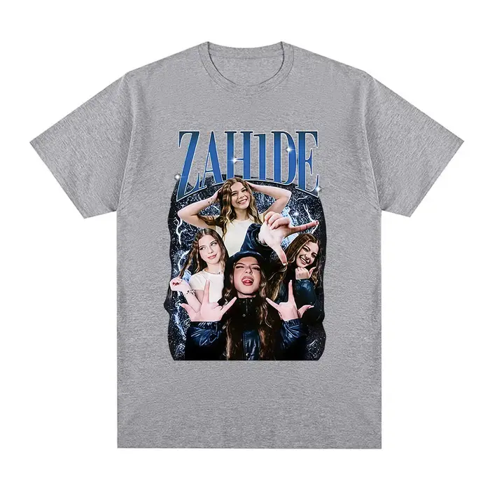Zahide Merch T-shirt imprimé graphique hommes femmes mode Hip Hop T-shirts coton décontracté surdimensionné à manches