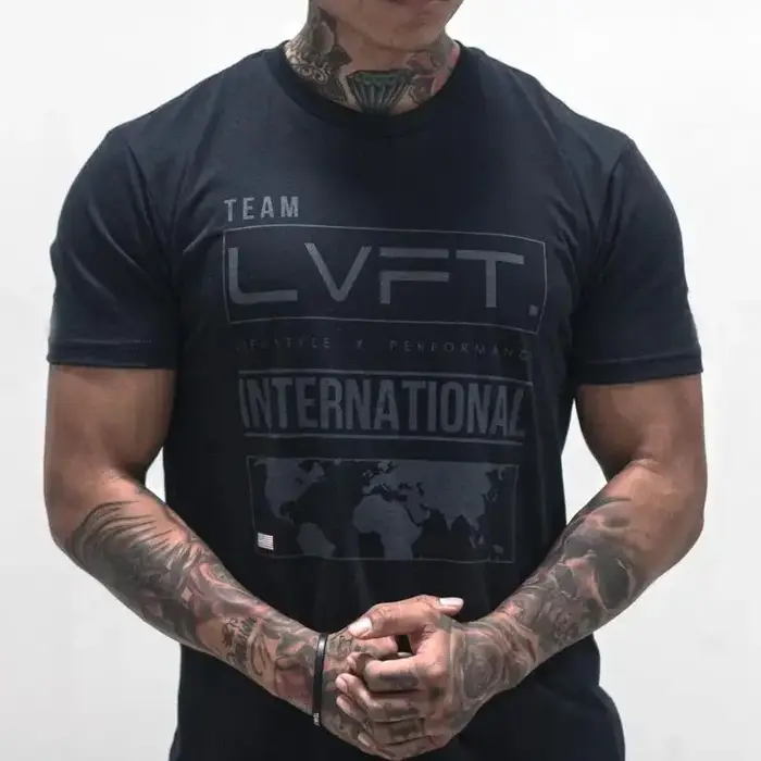 T-shirts de sport en coton à manches courtes pour hommes