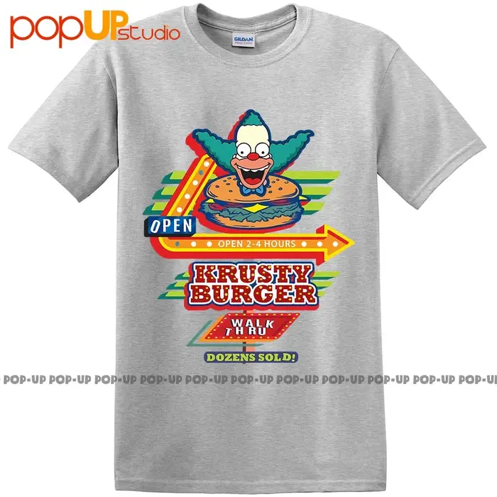 T-shirt Krusty Burgers Restaurant Sign, T-shirt